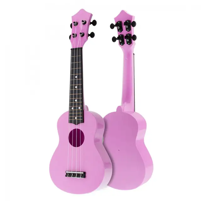 4 Strings 21 Inch ABS Ukulele Full Kits Acoustic Colorful Hawaii Guitar Guitarra Instrument for Children and Music Beginner 4