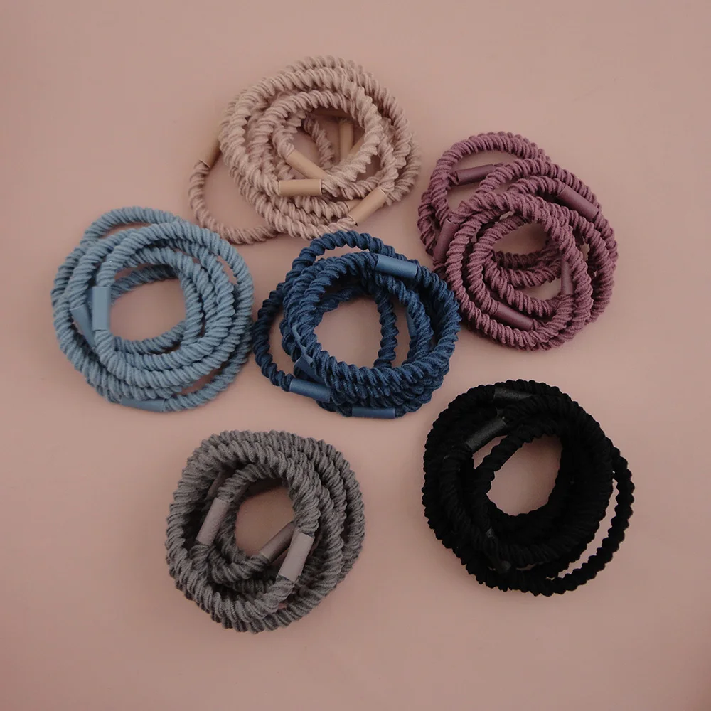 50PCS 5mm Small torsion elastic ponytail holders hair bands ,twisted