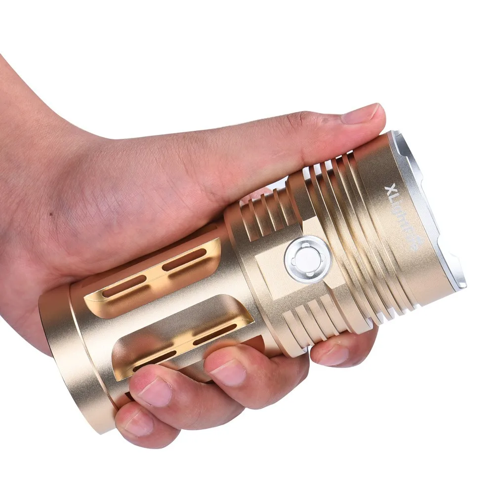 

USA Warehouse Super Bright Flashlight Gold Waterproof XLightFire 13000LM 6 x XM-L T6 LED Hunting Flashlight 4 x 18650 Lamp Torch