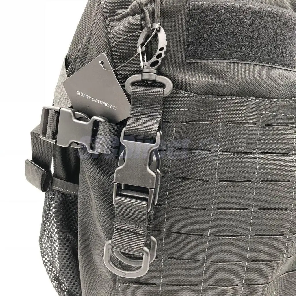 Nylon Molle Bags Webbing Strap Buckle Belt Clip Swivel Snap Hook Carabiner Side Release Buckle for Backpacks