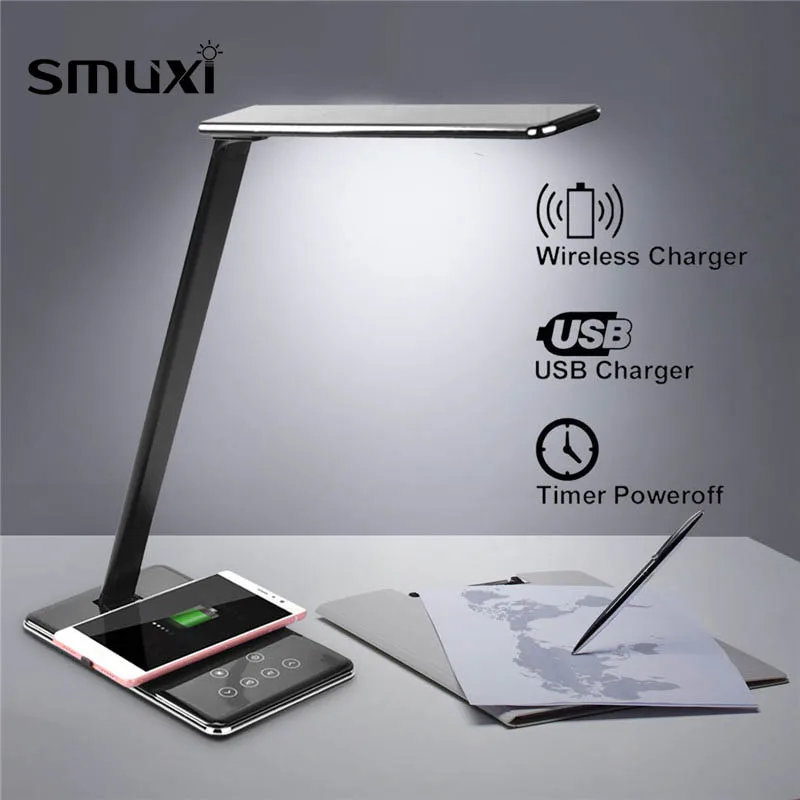 Multifunction Table Desk LED Lamp Qi Wireless Charging Pad Cell Phone