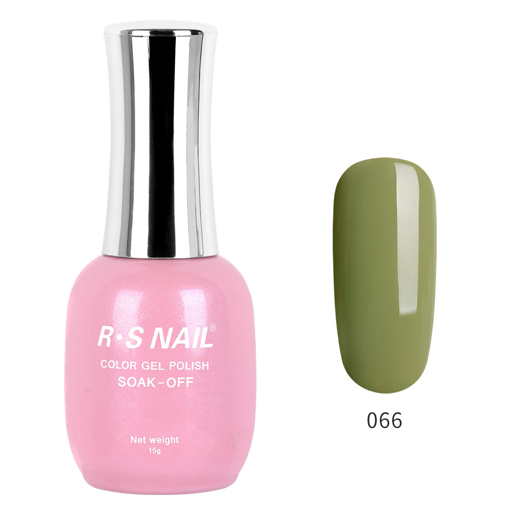 RS NAIL Новая серия Гель-лак для ногтей УФ светодиодный Гель-лак 120 цветов Гель-лак профессиональный маникюрный набор гель-лаков 15 мл - Цвет: 066