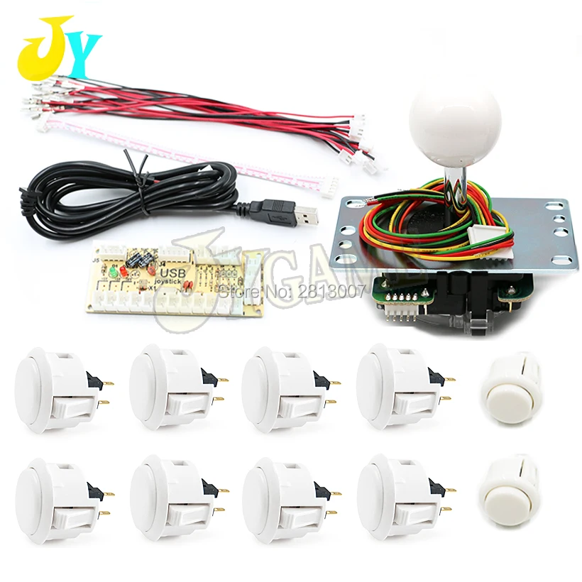 

Kit Zero Delay Arcade DIY USB Encoder To PC Original JLF-TP-8YT Joystick Janpan Sanwa OBSF-30 Push Buttons Mame Arcade