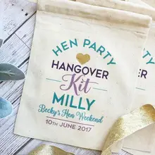 Пользовательские Веселые Русалка девичник похмелье свадебный душ восстановление выживания комплект подарок на свадьбу сумки вечерние мешки для конфет