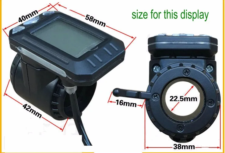 2021 Small Size LCD Display With Thumb Throttle Shifter &Controller For