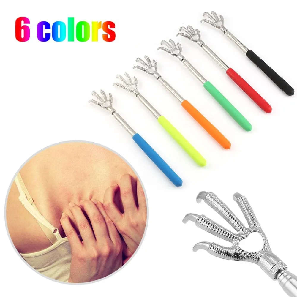 6 Colors Back Scratcher Compact Telescopic Claw Stainless Steel