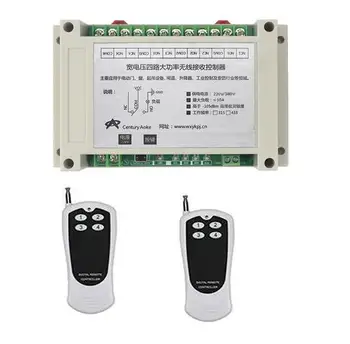 

smart AC220V 250V 380V 30A 4CH RF Wireless Remote Control Relay Switch shutters garage door/ projection screen/Doors /lamp