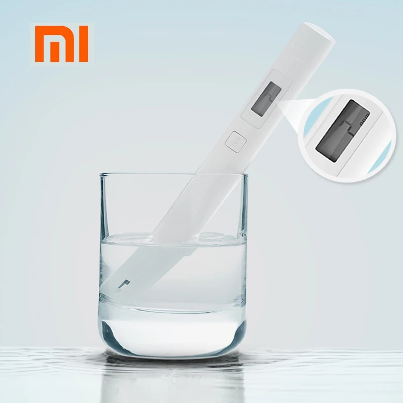 100% Originale Xiaomi Mijia Smart Water Quality Test Monitor Fliter Tds Meter Tester Penna Misurazione Della Purezza Dell'Acqua Per La Tua Salute