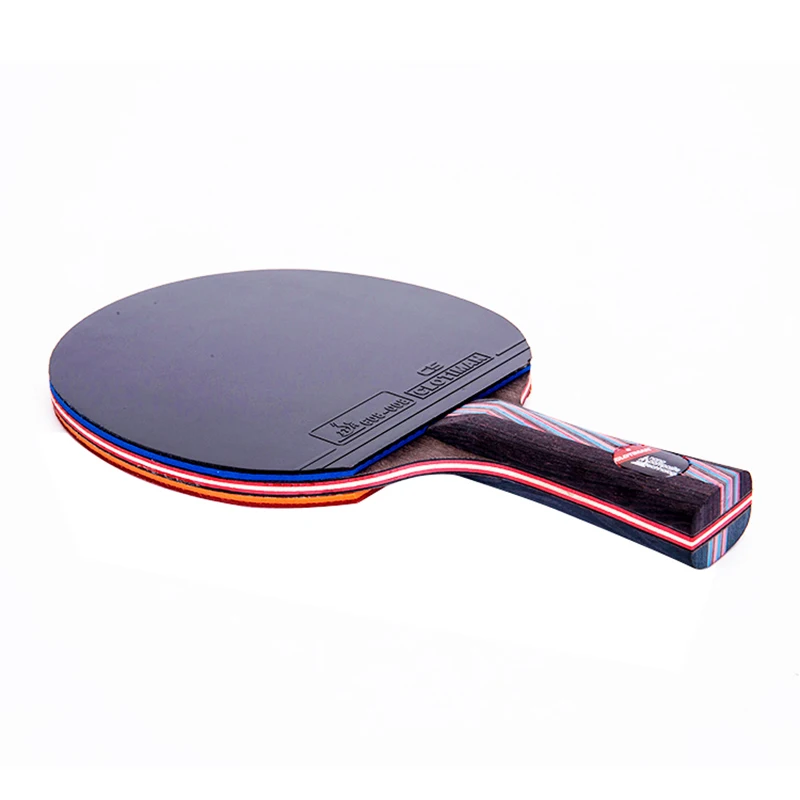 Tanie Rakieta do tenisa stołowego z włókna węglowego 7 warstw długa rączka krótki uchwyt poziomy uchwyt stół do tenisa stołowego wiosło ostrze gumowe