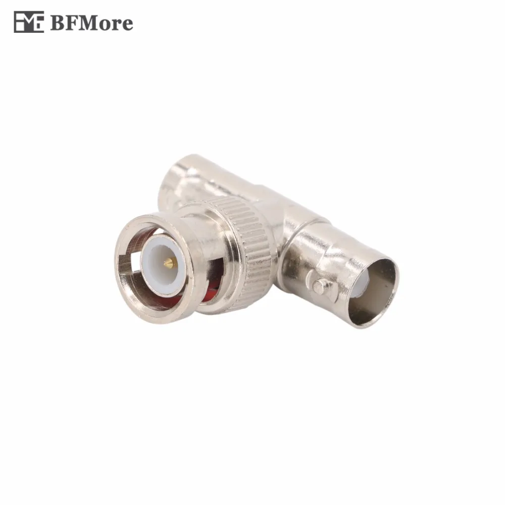 

BFMore 002 Male To Dual/2 Female T-Splitter BNC Connectors Adapter For Camera CCTV System Surveillance Accessories RG59