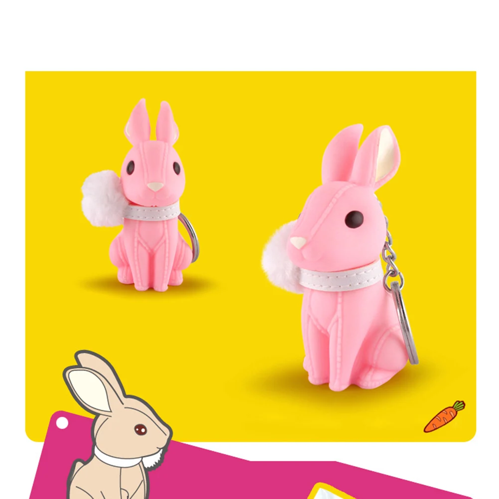 

1PC Keychain Durable Practical Decorative Cartoon Bunny Lovely Keychain Pendant Trinket Key Ring for Men Women Kids