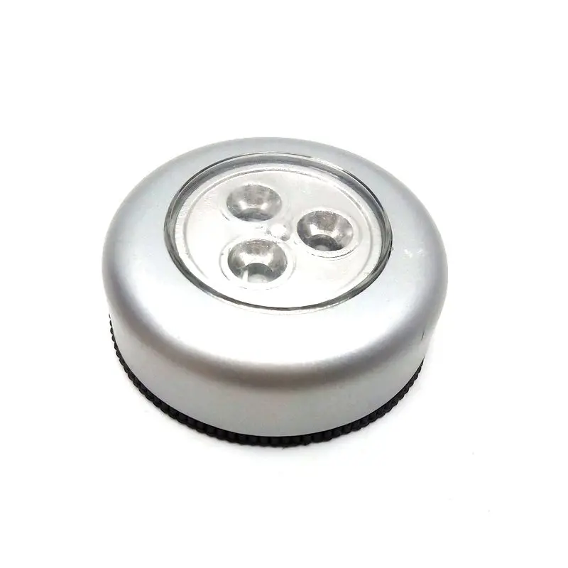 

Car 3LED Light touch lamp pat lights Car Ceiling Wall Cabinet Light Round Battery Powered Stick Tap Touch Light Click Lamp