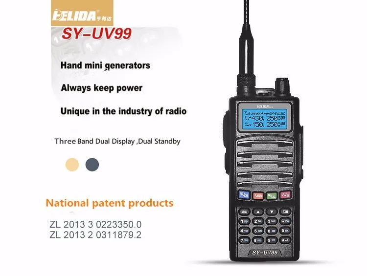 Длинный диапазон иди и болтай walkie talkie “иди и 5 Вт SY-UV99 vhf uhf портативная приёмопередаточная радиоустановка ручной трансивер Powerable