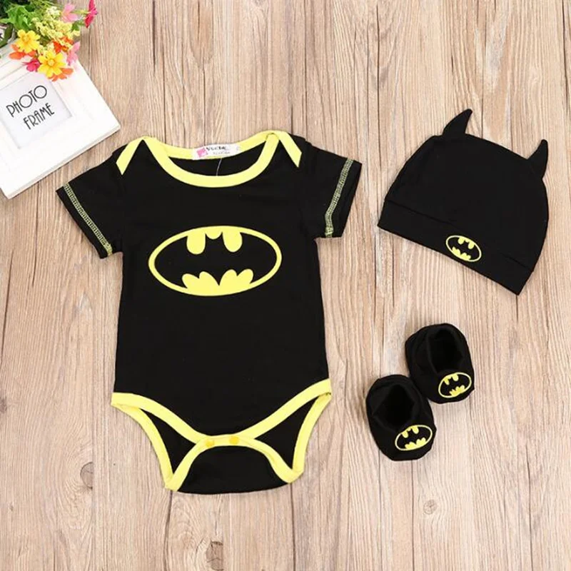 

Big Sale Fashion Baby Boys Rompers Jumpsuit Cartoon Tops+Shoes+Hat Newborn Infant Kids Clothes Set 3PCS Toddler Children Outfits