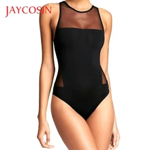 JAYCOSIN комплект с бюстгальтером Повседневная модная женская черная сексуальная марлевой материал неэластичный все-в-одном нижнее белье