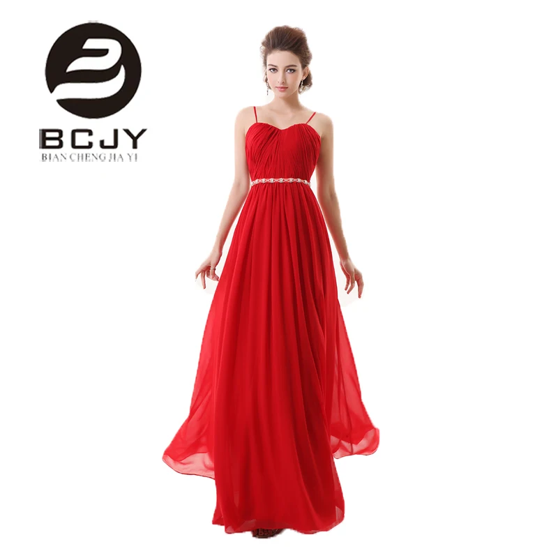 Buy A Line Sweetheart Spaghetti Strap Chiffon Rhinestone Red Long Evening Dress 2019 New Arrival Formal Dresses Custom Made Vestidos for only 165 USD Buy A Line Sweetheart Spaghetti Strap Chiffon Rhinestone Red Long Evening Dress 2019 New Arrival Formal Dresses Custom Made Vestidos for only 165 USD