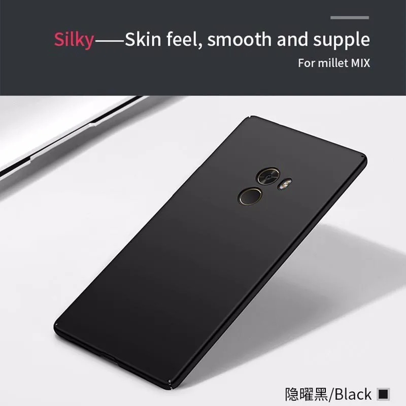 Роскошный 360 полная защита Матовый ПК жесткий пластиковый ультра тонкий чехол для телефона для Xiaomi mi x 6,4 дюймов/MAX 6,44 дюймов/mi X 2 Чехол - Цвет: Черный
