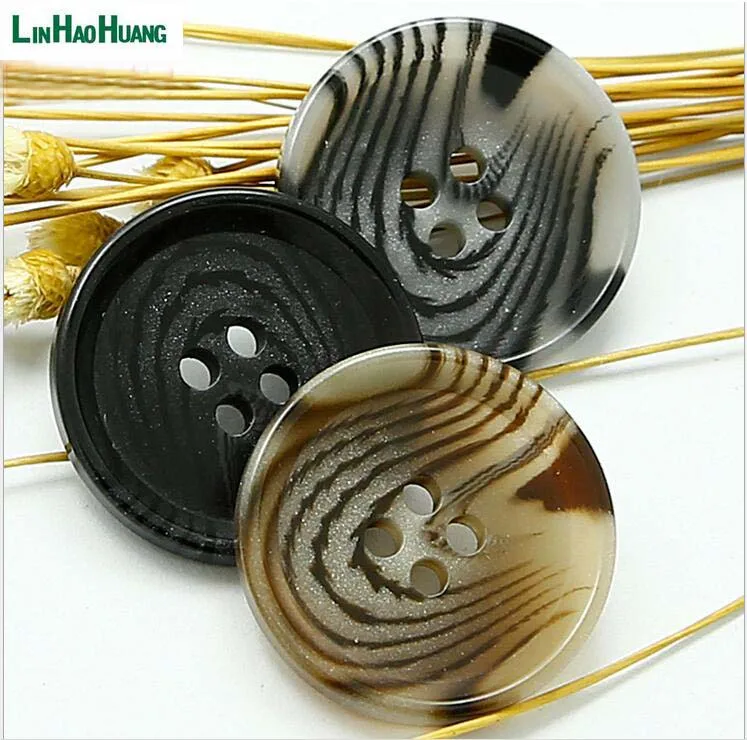 

DIY new plastic resin button 9mm/30mm 4-hole sewing shirt buttons with line immitation shell color free shipping 201611101