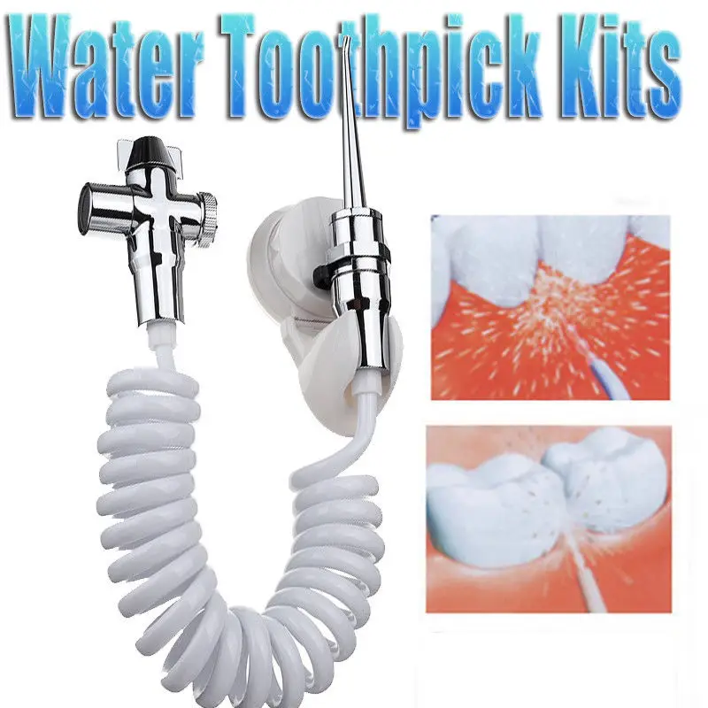 12 Pieces ABS Dental SPA Water Jet Flosser Oral Irrigator Teeth Toothbrush Easy DIY Installation Movable ToothPick Kit Cleaner