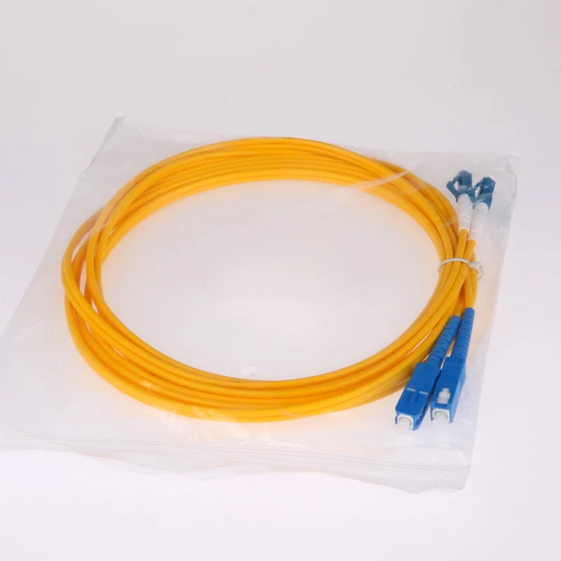 OEM LC SC fiber Jumper UPC одномодовый дуплексный 1 метр 2 0 мм оболочка желтый патч