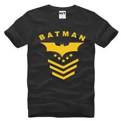 Фильм робот Бэтмен мультфильм печатных Для мужчин S Для мужчин футболка Мода 2016 г. новая хлопковая футболка с короткими рукавами футболка