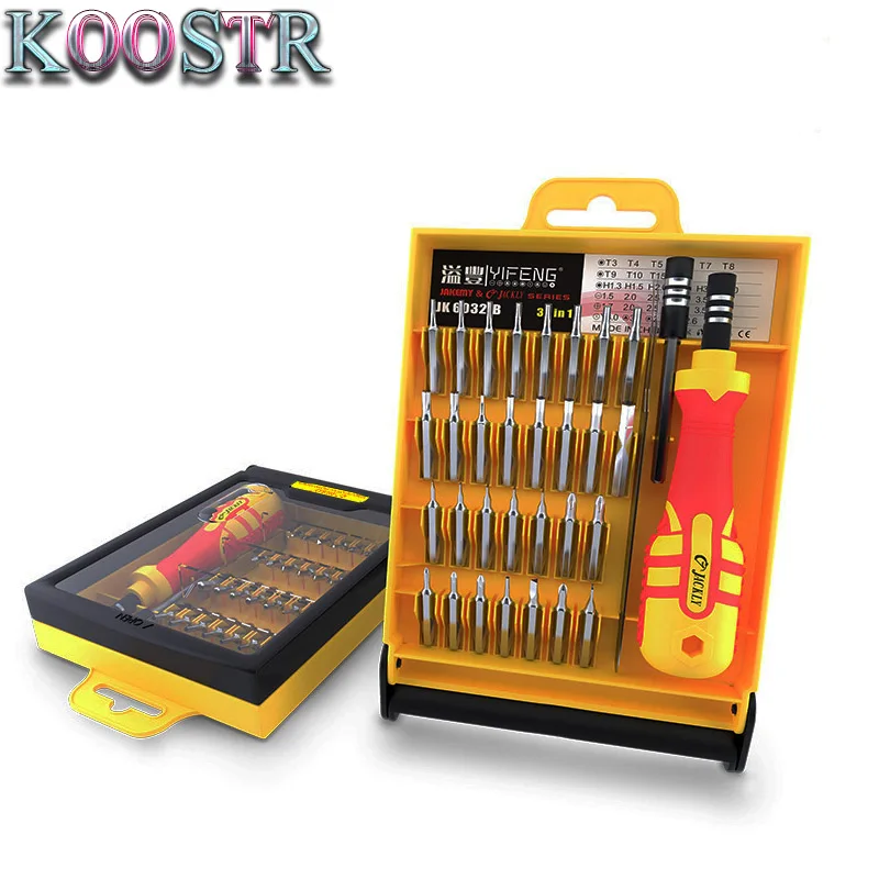 

JK 6032B screwdriver kit Multi function Screw drive for mobile phone repair tool set with Key Hex Wrenches Screwdriver Bits Set