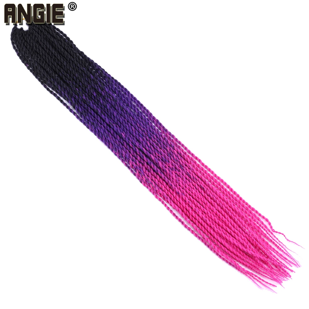 Crochet Braiding Hair 22 Inch Senegal Twist High Temperature Synthetic Hair Braid Three Tone Ombre Color Crochet Braids