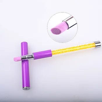 

1Pc Quartz Head Nail Art Cuticle Pusher Crystal Handle Dead Skin Remover Scrubs Stone File Manicure Nail Art Tools