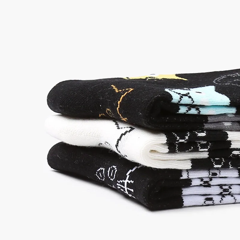 2018 New Women Cotton Socks Cat Cartoon Animal Funny Socks Cute Lovely Colorful Fashion Socks Meias