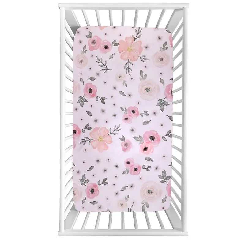Crib Fitted Sheet Soft Breathable Baby Bed Mattress Cover Printing Newborn Bedding For Cot Size 130x70cm Crib Fitted Sheet Soft Breathable Baby Bed Mattress Cover Printing Newborn Bedding For Cot Size 130x70cm