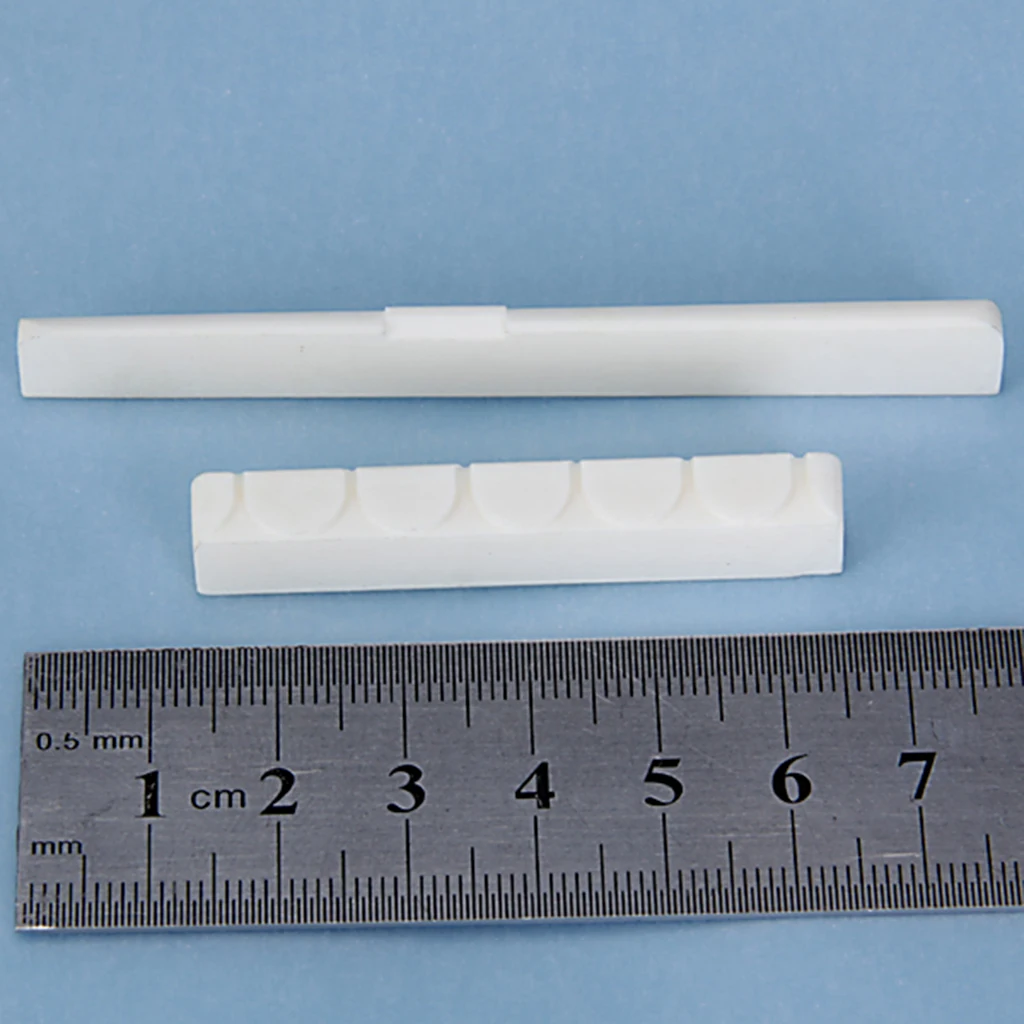 Buffalo bone Strings Bridge Saddle And Nut Slotted Set New For Classical Guitar