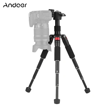 

Andoer K521 Portable Extendable Al Alloy Tripod with Low Center of Gravity 1/4" Screw for Canon Nikon Sony DSLR ILDC Camera