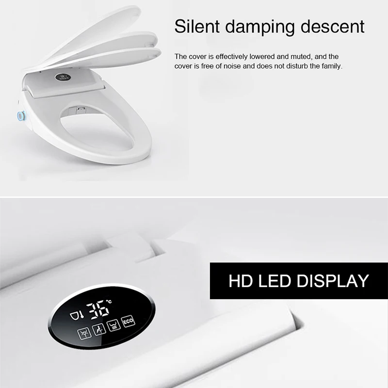  FOHEEL new 5 color wc Auto SPA smart toilet seat smart knob HD LED display toilet seat cover electr