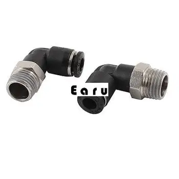 

2 Pcs Solenoid Valve 90 Degree Connector Pneumatic Quick Fittings 13mm x 6mm