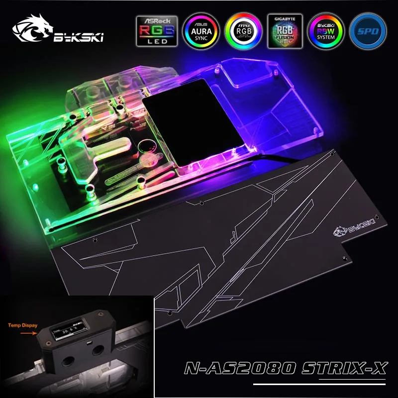 GPU Water Cooling RGB Copper Block For ASUS ROG Strix RTX2080 O8G Gaming