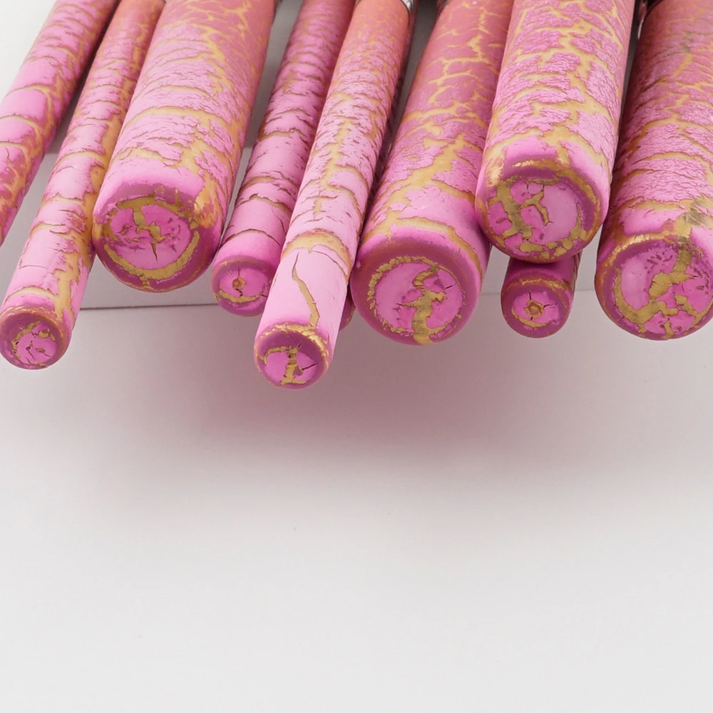 New 10Pcs Cosmetic Eyebrow Eyeshadow Brush Makeup Brush Sets Kits Tools (4)