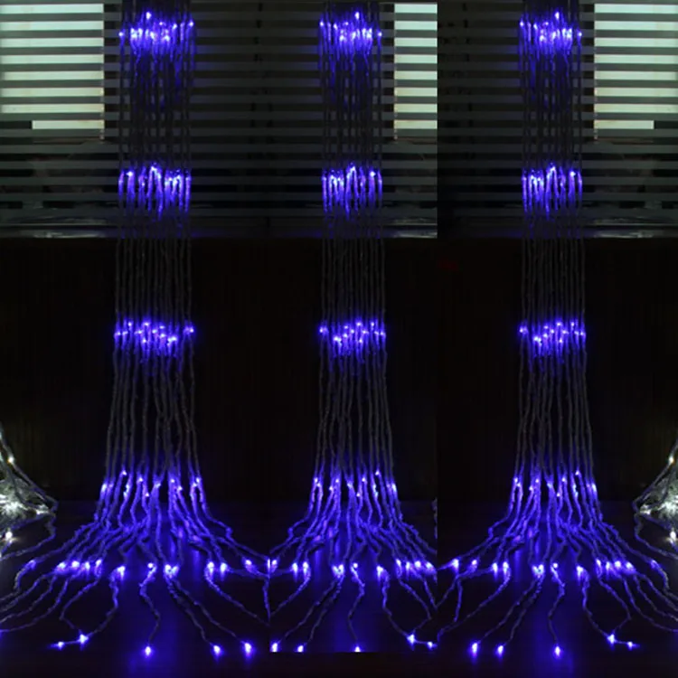 Фея 3 м x 3 м 320 LED Водопад Рождество загорается год праздник свадьбу дома Luminaria украшения Шторы гирлянда лампы