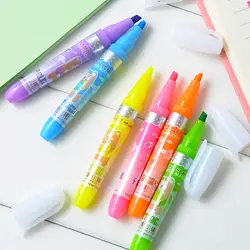 6 цветов/много воды цвет пера кистью в радужную полоску маркер для Kid канцелярские искусства поставляет материал школьный офис