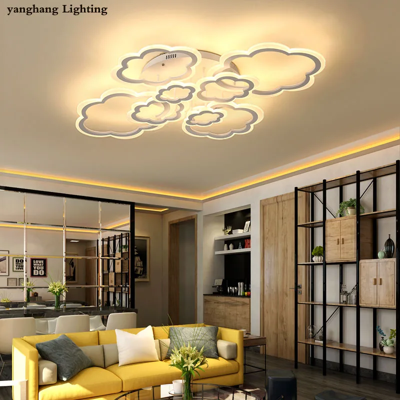 cheap Modern acrylic LED ceiling light Overlapping frames large luxury ceiling lamp for living dining bed room luster avize