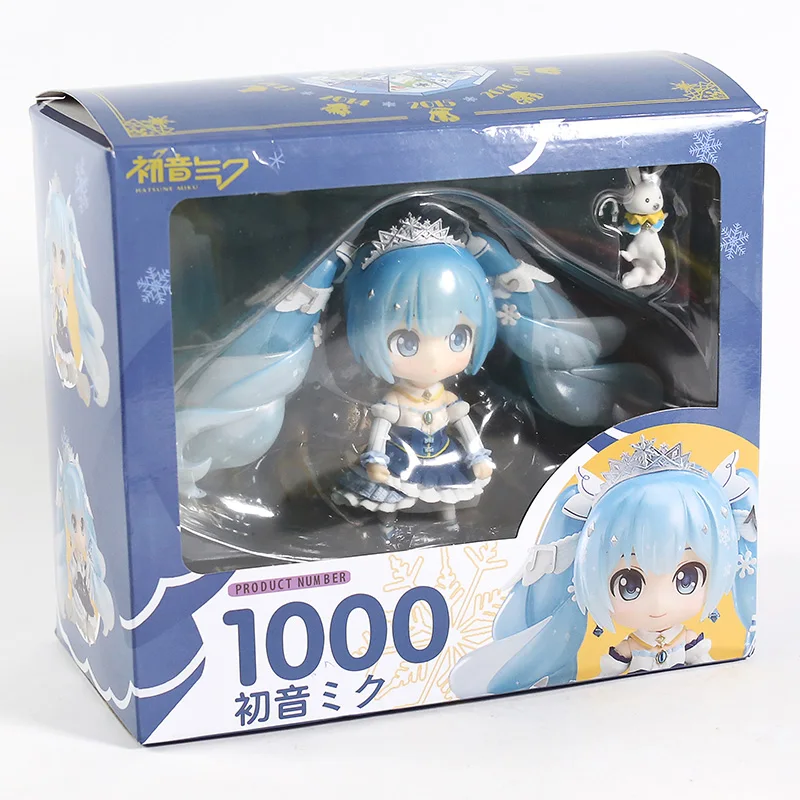 Хацунэ Мику и кролик юкин Снег Мику вер. Nendoroid 1000 ПВХ фигурка Коллекционная модель игрушки