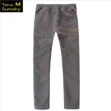 Горячая распродажа Новые Terwsunsky мужские уличные осенние/зимние Утепленные флисовые штаны спортивные брюки TK01