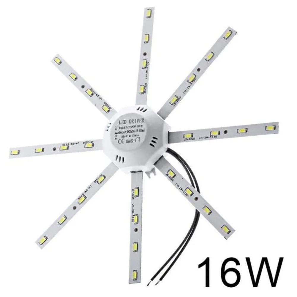 

12/16/20/24W LED Ceiling Light Round Loop Tube SMD 5730 PCB Board Modified Source Octagon Star Bar