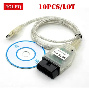 

10pcs DHL Free SMPS MPPS V13.02 V13 K CAN Flasher Chip Tuning ECU Programmer Remap OBD2 OBDII Diagnostic USB Interface - K+CAN