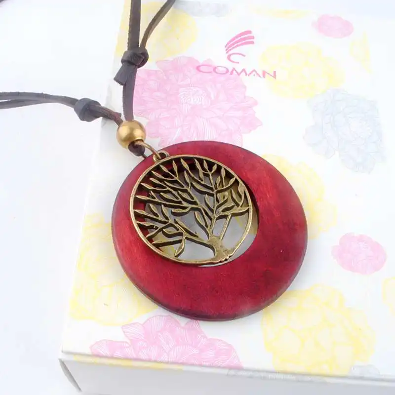 Винтажное ожерелье цепочка с подвеской в виде дерева|tree pendant|rope chain necklacechain necklace |