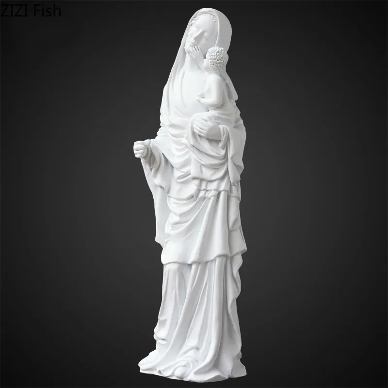 

Virgin Mary Statue Resin Crafts Decorative Ornaments Nordic Style Home Decoration Ornaments Crafts