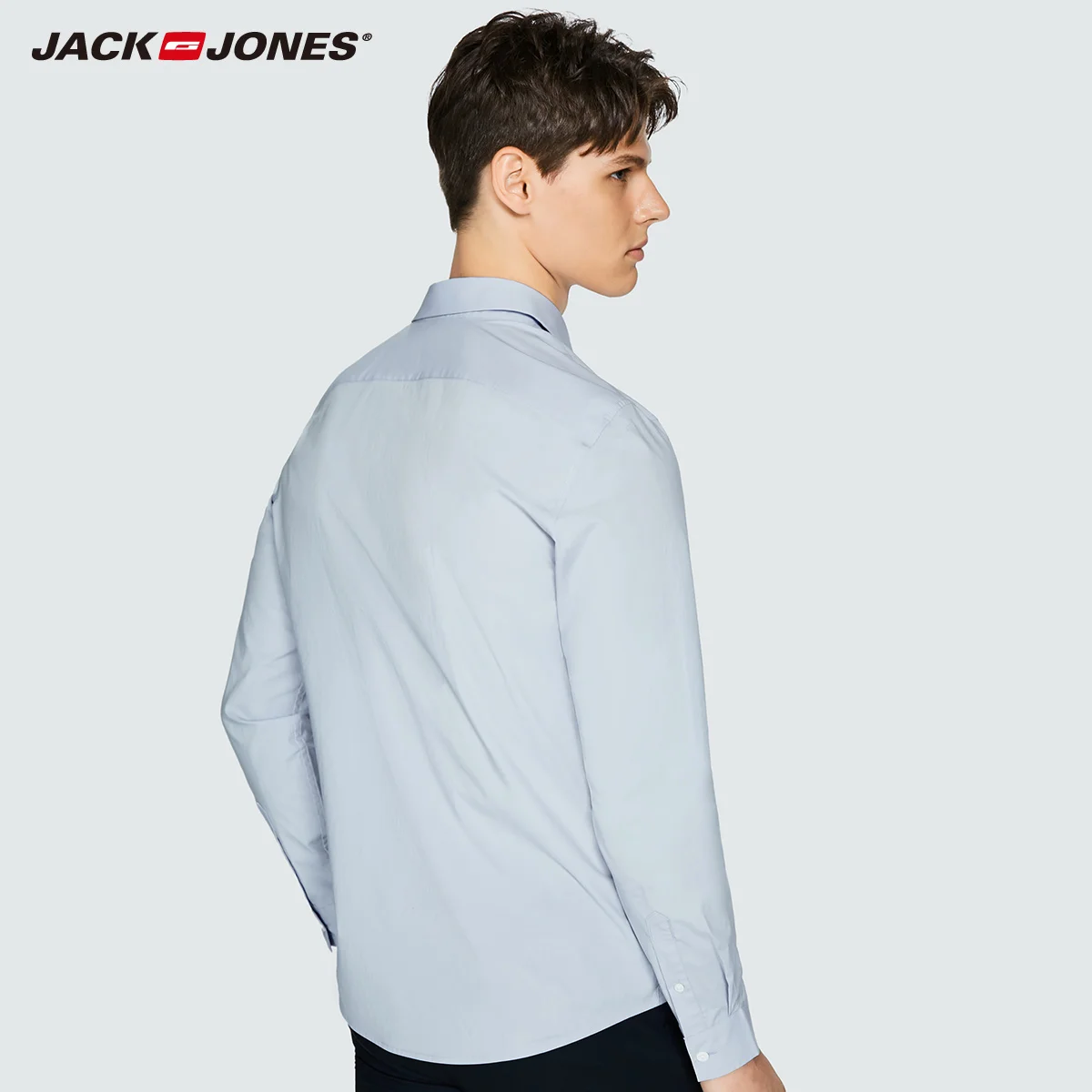 JackJones Men's Elastic Cotton Pure Color Fashion Long Sleeved Shirt Men's All match Male Shirt Popular Designs E|217305514 JackJones Men's Elastic Cotton Pure Color Fashion Long Sleeved Shirt Men's All match Male Shirt Popular Designs E|217305514