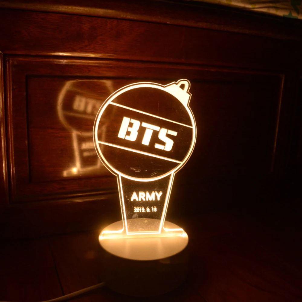Download 3D LED Table Light BTS BT21 Kpop Bangtan Boy Explosion ...