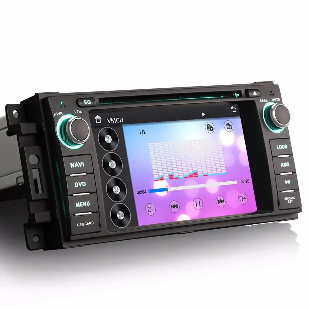 Clearance Car DVD GPS Navigation for Jeep Compass Grand Cherokee Liberty Patriot Wrangler Mitsubishi Raider 2005 2006 2007 2008 to 2015 1