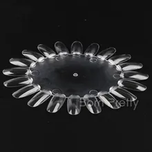 10 pcs Clear False Nail tips Art Display Practice Wheel
