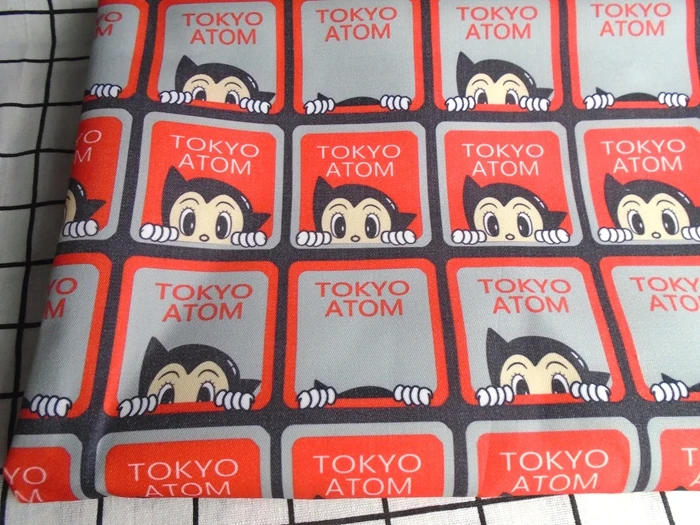 

50*145cm printed Astroboy DIY handmade patchwork cotton Canvas fabric cloth home textile Sewing DIY Tablecloth Sofa Cover
